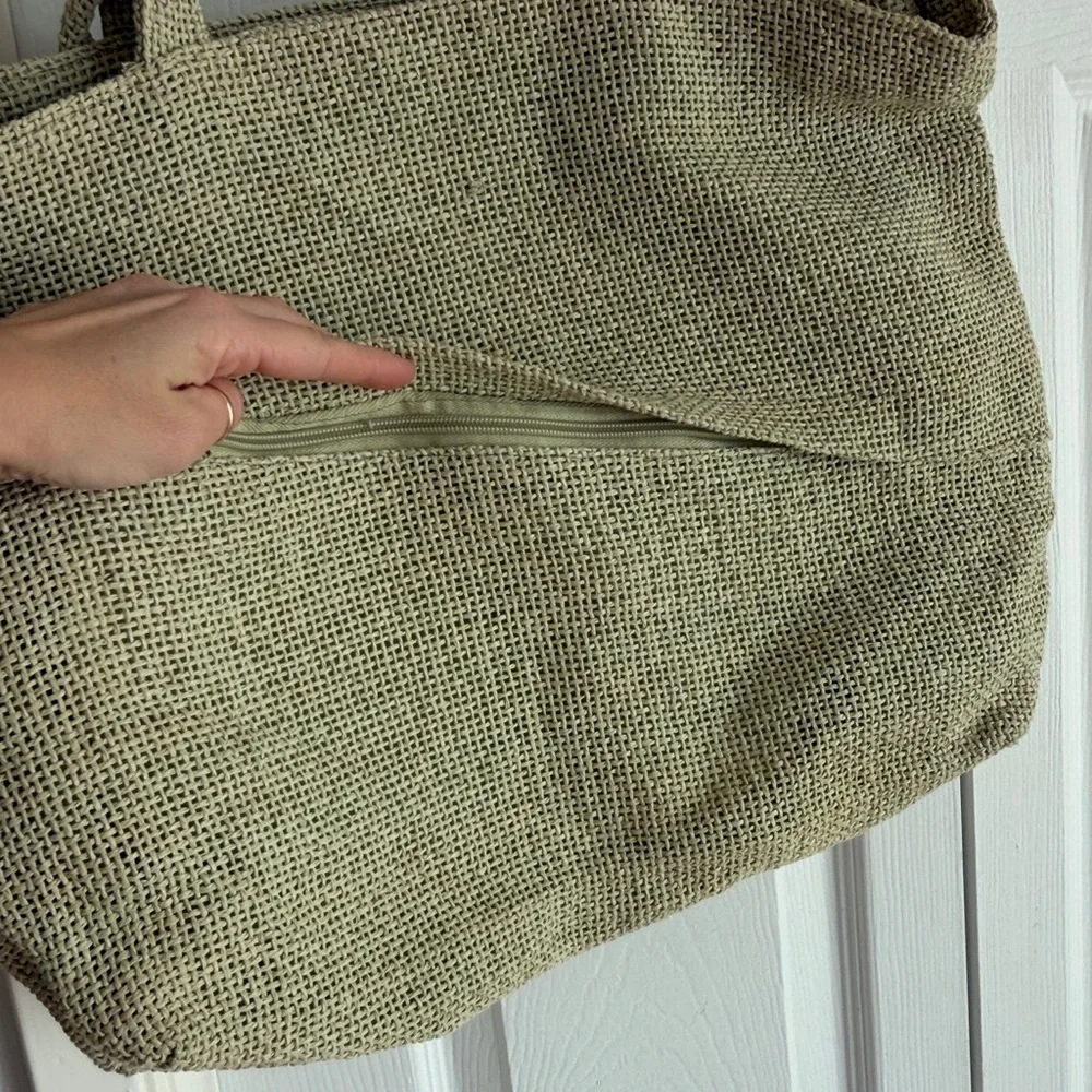 Sun n Sand light green large beach summer bag